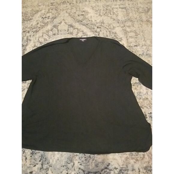 Roaman's WOMEN'S Black LONG SLEEVE V NECK 2 Pockets Light SWEATER Size 34/36 -4X - Picture 8 of 16